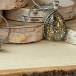 Handmade Sparkling Gold Chunky Glitter Tear Shaped Necklace on a 20” chain Photo 6