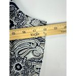 Loft Paisley Fit and Flare Dress Womens Size 10 Navy Office Chic Preppy Classic Photo 4