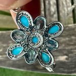 SOUTHWESTERN NAVAJO STERLING‎ TURQUOISE MUTLI Photo 7