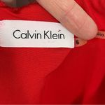 Calvin Klein NWT  Pleated Halter‎ Dress in Poppy Red Size 6 Criss Cross Back Photo 5