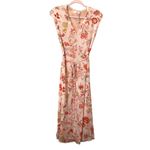 Mango MNG BY  Floral Textured Belted‎ Midi Dress NWOT Sz 4 Photo 1