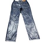BDG  Cowboy Jeans High Rise Straight Relaxed Blue Silver Painted Women's Size 27 Photo 2