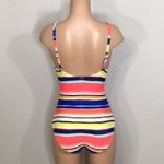 Anne cole  slimming multicolored stripe swimsuit. New Photo 5