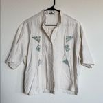 Vintage Women's Cream Embroidered Midi Skirt Size undefined Photo 4