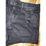 Old Navy  Women's Size 4 Black Denim Jean Distressed Mid-Rise Boyfriend Shorts Photo 1