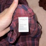 American Eagle Semi Cropped Plaid Distressed Flannel Photo 7