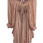Free People NEW NWT  Off The Shoulder Embellished Moon Gleam Dress Rose Smoke Photo 3