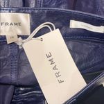 frame denim NWT FRAME Le Palazzo Leather deep sea blue lamb skin Pants Sz 28 Photo 6