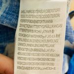 Farm Rio  linen blend blue and natural white cream colored short sleeve romper. S Photo 6