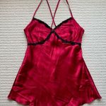 Red Lace Trim Slip Dress Size L Photo 0