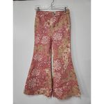 Free People House Party Printed Vegan Suede Flare Leg Pants Size 27. B-3 Photo 3