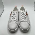 Ted Baker NWOB  Women's Leather Metallic Detail Webbing Trainers  size 6.5 Photo 4
