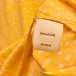 J.Jill  Polka Dot Short Sleeve Modal Blouse Yellow White Small Petite Photo 3
