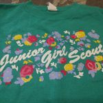 Vintage Junior Girl Scouts Green Sweatshirt Size M Photo 1
