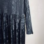 Dressing Clio Vintage Floral Lace & Black Velvet Long Sleeve Maxi Dress size M Size M Photo 5