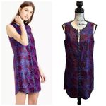 J.Crew  Midnight Floral Jacquard Shift Sheath Dress Purple Size 6 NWT Retro Photo 1