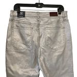 Lands' End NWT, Metallic High Rise Slim Ankle Silver Shimmer Jeans, Sz 12 Photo 10
