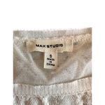 Max Studio  Women's Ivory Crochet Knit Blouse Size S Long Sleeve Photo 7
