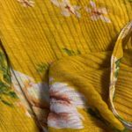 Free People  Baby Doll Hi-Low Floral Tunic Boho Mustard Gold Yellow Small Photo 10