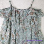 Victoria's Secret New! ruffle babydoll green flowers & metallic thread, size S Photo 4