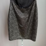 Symphony sz M black gold specked backless mini party dress Photo 7