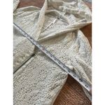 Free People Women’s Crochet Knit Hoodie Cardigan XS Asymmetrical Zip Roll Tab Photo 3