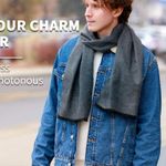 Men Winter Scarf Soft Warm Long Cashmere Feel Scarves Photo 4