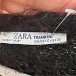 ZARA Black Faux Fur Fuzzy Sweatshirt Sweater Long Sleeve Small Womens NEW Photo 6
