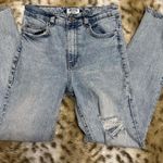 ZARA Light Blue High Rise Distressed Jeans Photo 0