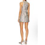 Alice + Olivia Alice Olivia Silver Gold Beaded Embellished Cocktail Mini Dress Size 4 Photo 6
