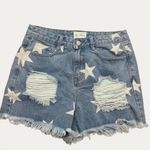 High Waist Star Denim Shorts Photo 0