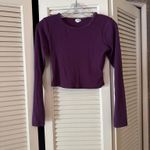 Garage  Purple Crop Top Long Sleeve Photo 0