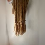 Gap Tan Cable Knit Scarf Fringe Tassels OS Photo 2