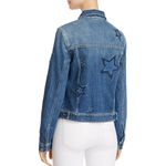 Paige Rowan Star Patch Denim Tucker Jacket Patches Star Blue Women's Medium Photo 2