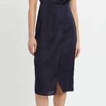 Reiss , womens, navy blue, strappy, halter, midi dress. Size 12 Photo 0