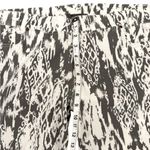 XCVI  Gray and White Ikat Boho Mid Rise Cuffed Drawstring Pants Size Large Photo 12