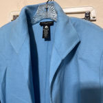 Valerie Stevens  Blazer Jacket Womens Size 1X Blue Wool Cashmere Angora Open Photo 1
