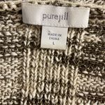 J Jill Pure Jill marled cardigan sweater kimono style brown cream Large Photo 6