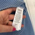 Happily Grey blue ribbed collared cropped sweater large Blue Photo 4