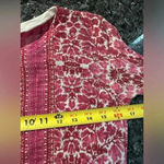 Lucky Brand | Pink Red Long Sleeve Bohemian Floral Open Back Blouse Size XS Photo 3