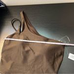 Old Navy ✨  Active Brown One Shoulder Tank Top Small NWT Photo 9