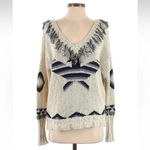Anthropologie Chaser Eagle Pullover Fringe Sweater Native Aztec Western Size XS Photo 1