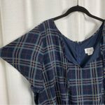 Unique Vintage Blue Plaid Tie Front 1940’s Swing Midi Dress Sz.5x/26 Photo 4