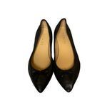 Talbots  Black Leather Pointed Toe Ballet Flats Bow 6 Classic preppy business Photo 10