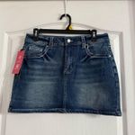 Romwe Women’s Embroider Studded Denim Skirt NWT Sz 8/10. 8168 Photo 0