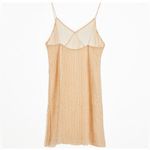 ZARA  Beaded Mini Dress Champagne Nude | Size Small | Brand New With Tags Photo 2