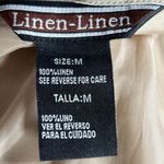 Vintage Linen Embroidered Floral Maxi Dress Lace Capelet Overlay Medium Photo 9