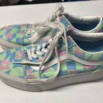 Vans  Old Skool Stacked Platform Lace Up Checked Flower Retro Sneakers Pastel Photo 2