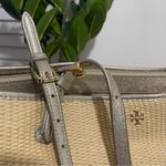 Tory Burch  York straw tote bag shoulder work career travel laptop sleeve Photo 12