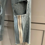 The Ragged Priest ASOS  Distressed Ripped‎ Straight Leg Jeans Zipper Legs Size 24 Photo 3